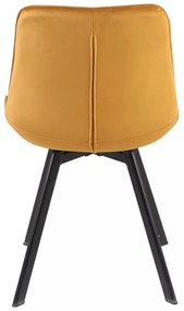 Scaun rotativ Monti velvet mustariu/negru Blu68