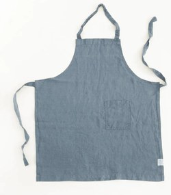 Șorț din in pentru copii Linen Tales Regular, 67 x 57 cm, albastru închis