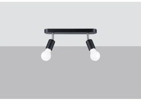 Spot FORNES 2xE27/60W/230V negru Sollux SL.1121