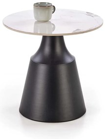 Măsuță de cafea Xyla, marmură / negru