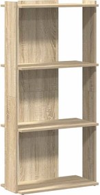 vidaXL Bibliotecă 3 niveluri stejar sonoma 60x30x120 cm lemn prelucrat