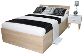 Supermobel Pat EBONY + somieră GRATIS, 120x200, sonoma