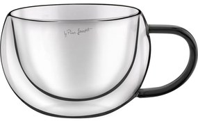 Lamart LT9114 Set de 2 pahare pentru cappuccinoVaso, 270 ml, negru