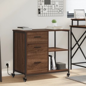vidaXL Dulap de birou Stejar brun 76 x 41 x 72 cm Lemn compozit