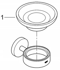 Savoniera baie cu suport inclus, Grohe Essentials-40444001