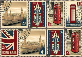 Fototapet - Timbre - Londra (254x184 cm)