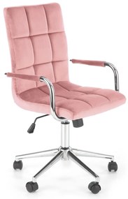 Scaun de birou Gonzo 4 Velvet Roz – H105 cm