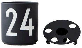 Sfeșnic negru din porțelan Design Letters