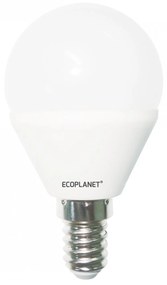 Set 10 buc - Bec LED Ecoplanet glob mic G45, E14, 7W (60W), 630 LM, F, lumina rece 6500K, Mat Lumina rece - 6500K, 10 buc