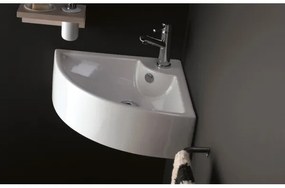 Bathco 0043 - Lavoar suspendat de colț OPORTO 64,5x47 cm porțelan/alb