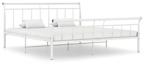 325049 vidaXL Cadru de pat, alb, 200x200 cm, metal