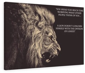 Tablou canvas Motivational Lion 120x80 cm