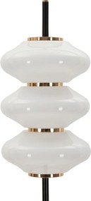 Lampadar alb-negru cu abajur din sticlă (înălțime 168 cm) Vintage – Mauro Ferretti