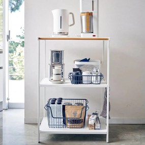 Etajeră alb mat din oțel 60x90x46,5 cm Tower – YAMAZAKI