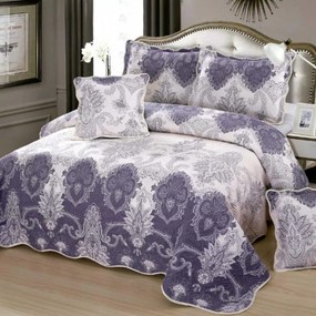 Set Cuvertura Bumbac + 4 Fete de Perne, Purple Regal