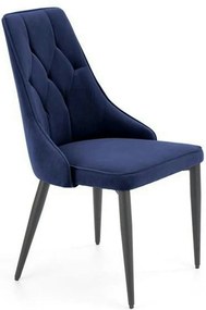 Scaun K365, stofa catifelata albastru inchis - Bluvel 86, 52x57x90 cm