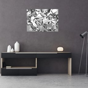 Tablou pe sticlă cu abstracție 3D (70x50 cm)