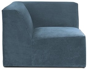 Modul pentru canapea albastru cu tapițerie din catifea reiată (cu colț variabil) Sting – Scandic