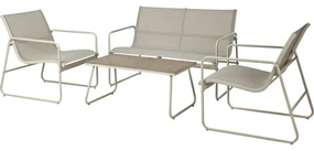 Set mobilier de grădină Taigo, 4 piese, crem