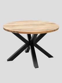 Masa dining, rotunda, din lemn de mango, Criss Cross