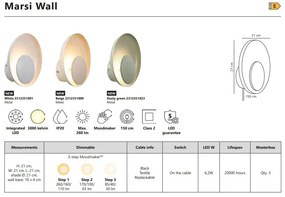 Aplica de perete LED moderna lumina ambientala Marsi bej