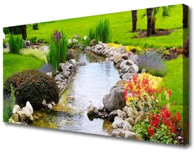 Tablou pe panza canvas Garden Lake Nature Multi