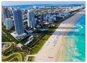 Tablou pe sticlă - Miami, Florida (70x50 cm)