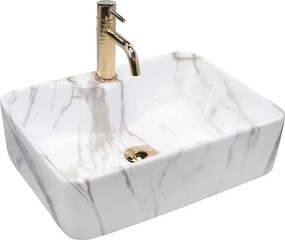 Lavoar pe blat Rea Kelly 49 cm stil marmura