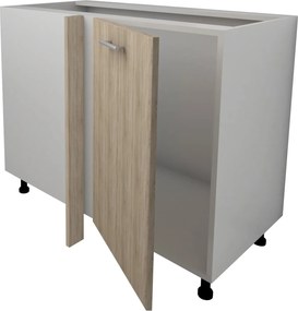 Corp Baza Colt Lecce, Stejar Sonoma/Alb, 98 x 50 x 80 cm