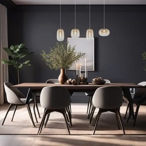 Lustră LED pe cablu VASO LED/15W/230V auriu/fumuriu