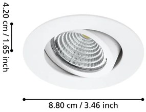 SET 3x corp de iluminat LED dimabil Eglo 33391 SALICETO 3xLED/6W/230V alb