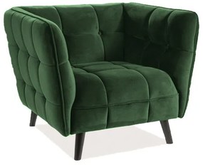 Fotoliu catifea Culoare Verde / Wenge , CASTELLO 1 VELVET