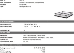 Tava design LUX Cora Square, bronz 115723 HZ