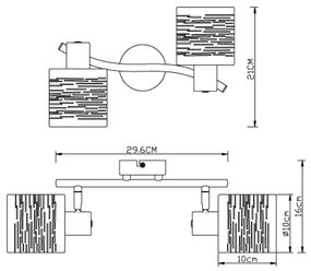 Spot Globo 15342-2 TUNNO 2xE14/15W/230V