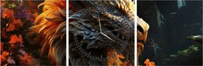 Tablou - Dragon (cu ceas) (90x30 cm)
