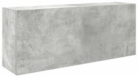 860106 vidaXL Dulap perete baie, gri beton, 100x25x40 cm, lemn prelucrat