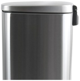 Coș de gunoi argintiu mat cu pedală din oțel 50 l Akira – Spirella
