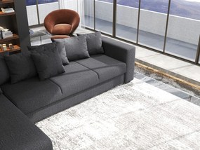 Colțar extensibil dumonde cu ladă de depozitare si sezut confortabil din spuma high-density, Gloria Enjoy Grafit II 320x183 cm