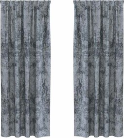 vidaXL Cortine din catifea 2 pcs Gri argintie 260 x 140 cm Catifea
