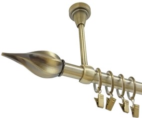Galerie simpla prindere tavan TWISTER 19 mm aur antic (Alege marime: 240 cm)
