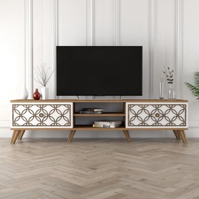Masă TV/Dulap Clara (Nuc + Alb). 1071852