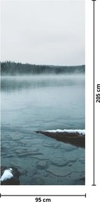 Fototapet pentru ușă - Lac nordic de gheață (95x205cm)