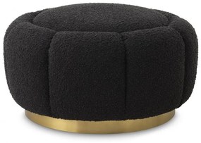 Taburete ottoman design elegant LUX Inger, boucle negru 115778 HZ