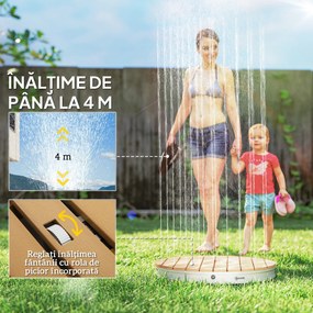 Outsunny Duș de Exterior Portabil, Înălțime 4 m și Jeturi de Apă Reglabile | Aosom Romania