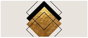 Tablou - Abstracție de aur și alb N⁰1 (120x50 cm)
