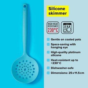 Spumiera Tasty 678204, Maner moale, 25 cm, Silicon, Albastru