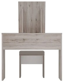 Set Masuta Toaleta Delice, Stejar Nisipiu Si Alb Lucios, 100.3 Cm