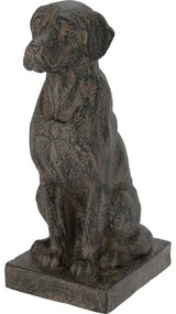 Sculptură de grădină Câine așezat, 30 x 20 x h.47,5 cm, MGO
