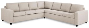 Colțar Scandinavian Choice C155Negru, Beige, 284x284x80cm, Picioare: Plastic
