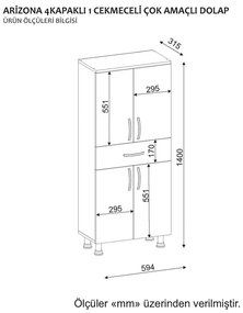 Cabinet de baie Arizona 4 Kapak - White